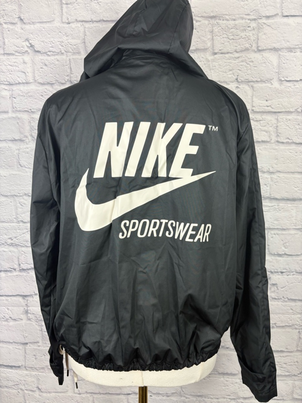 Nike Women's Archive Sportswear Black Jacket Spell Out Retro size S - Picture 6 of 8
